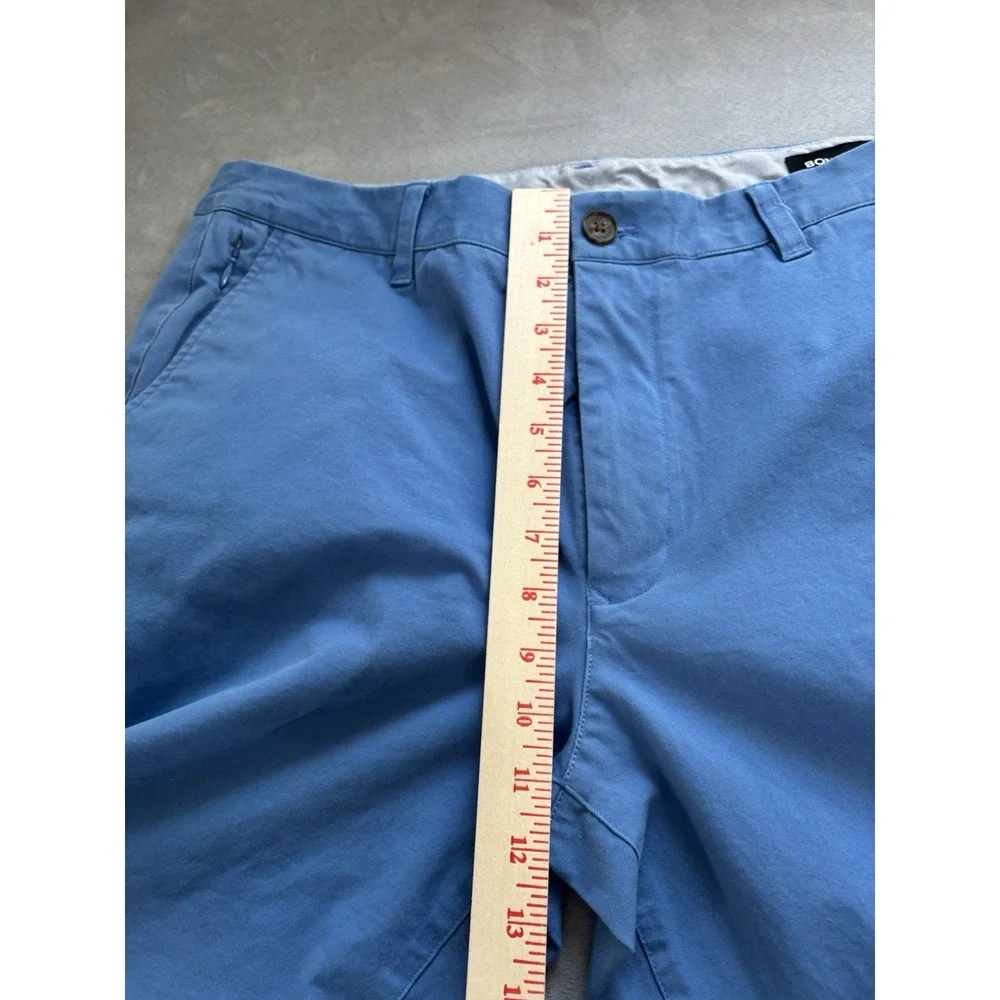 Bonobos Mens Chino Pants 36 X 31 Flat Front Slim Fit Stretch Blue Preppy Office
